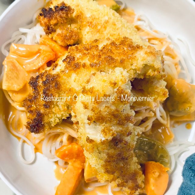 Aiguillettes de poulet panées Panko & curry rouge