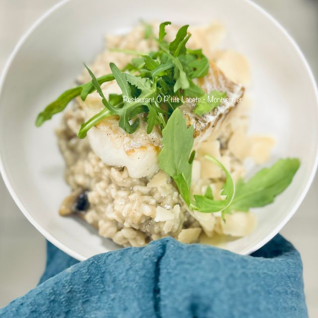 Dos d'aiglefin accompagné d'un risotto