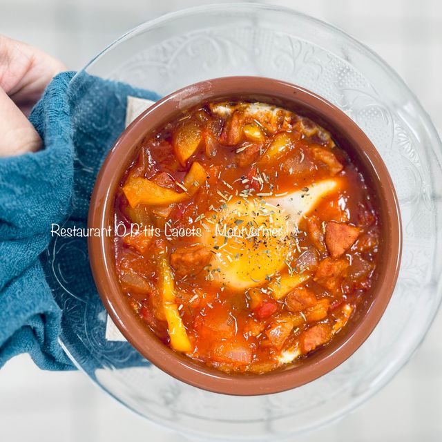Œuf à l’espagnole en cassolette