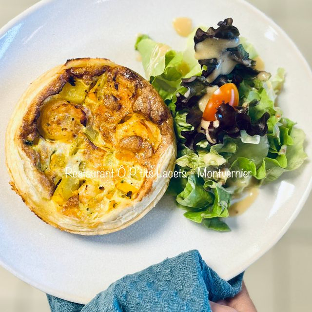 Quiche feuilletée crevettes ô curry