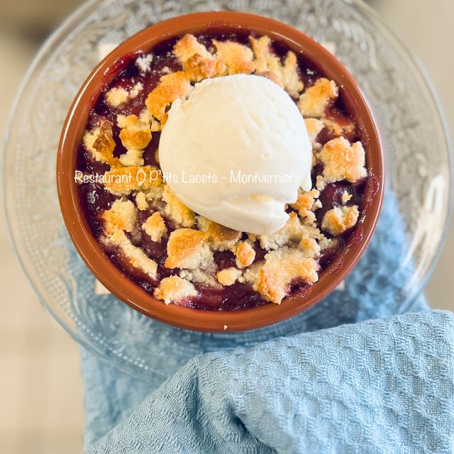 Crumble Maison pommes/fruits rouges