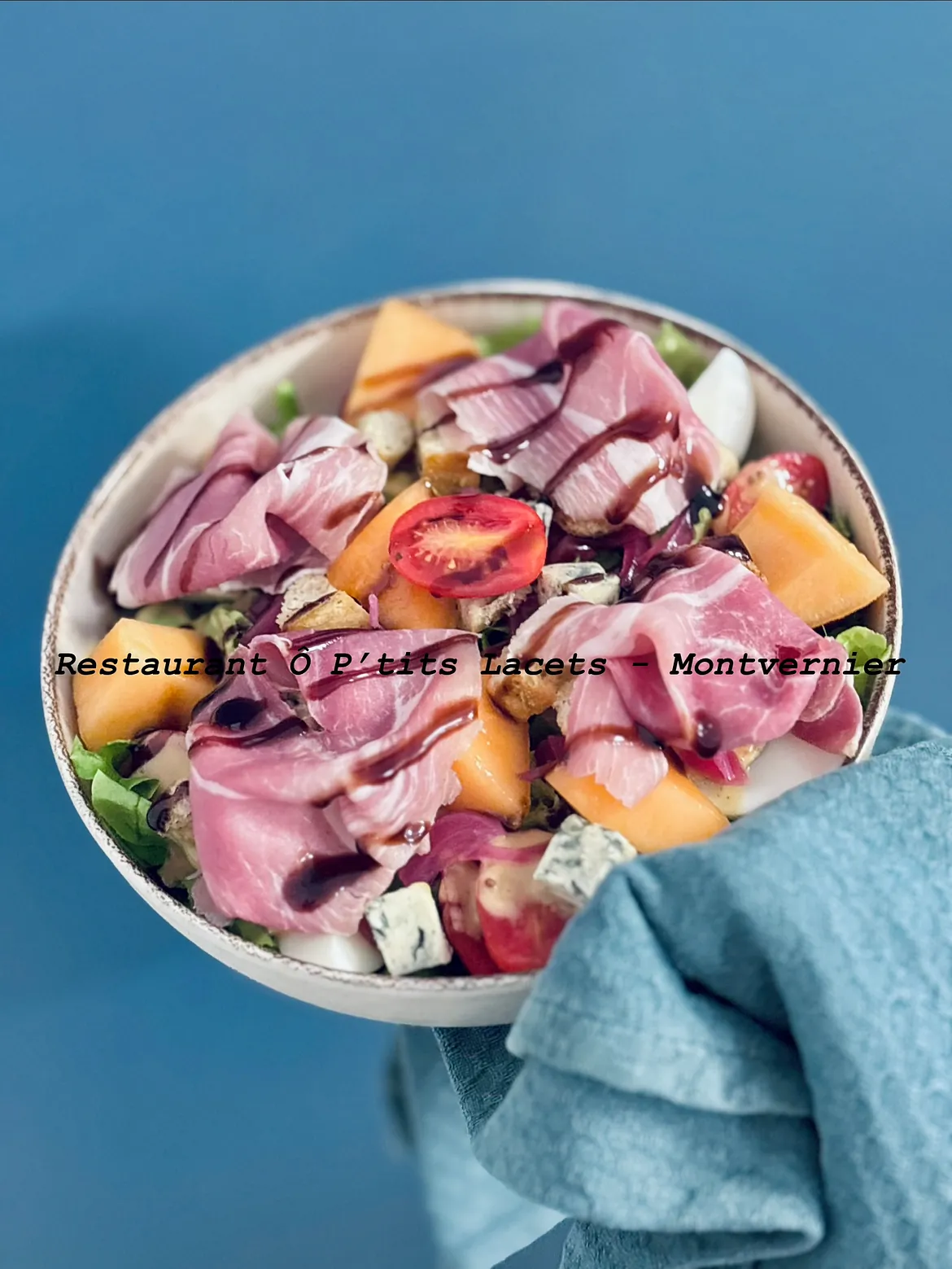 Salade Jambon de pays/Melon/Bleu de Sassenage